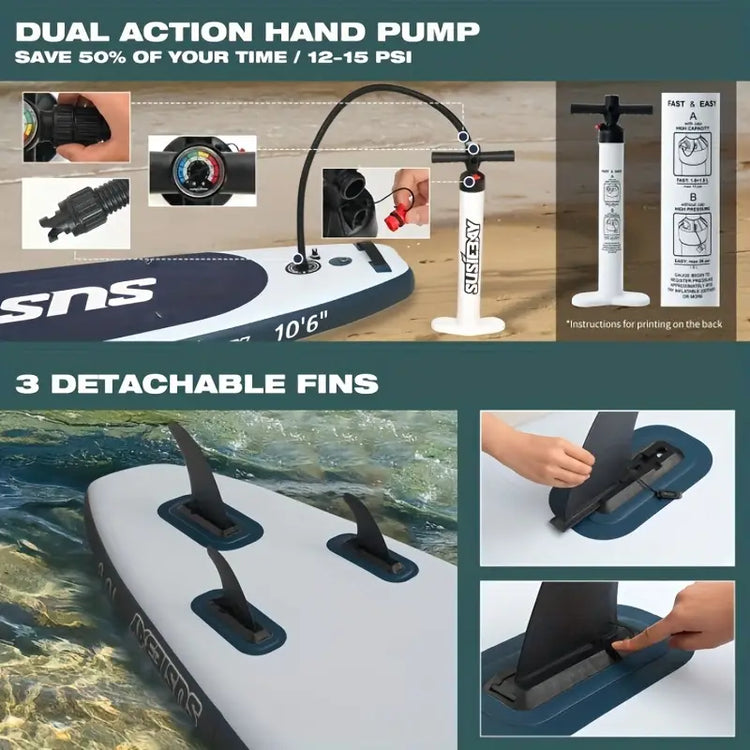 2025 Hurricane-Ready SUP Board|10ft Inflatable Surf/Yoga Hybrid|Free 8-Premium Kit|Military-Grade Deck|300lbs Capacity|Labor Day Sale $80 OFF