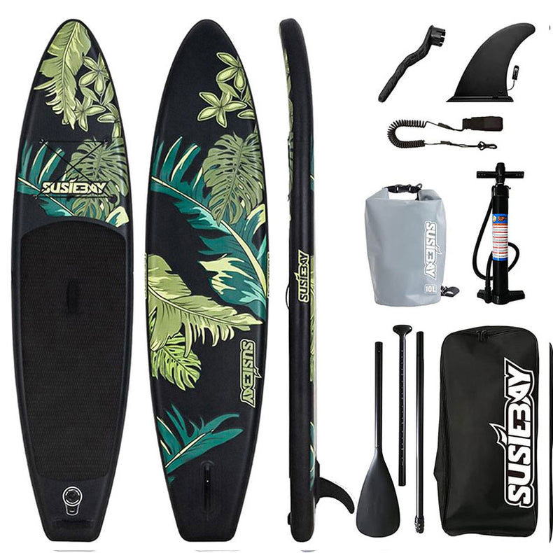 Susiebay Leaf sup board, black inflatable paddle board