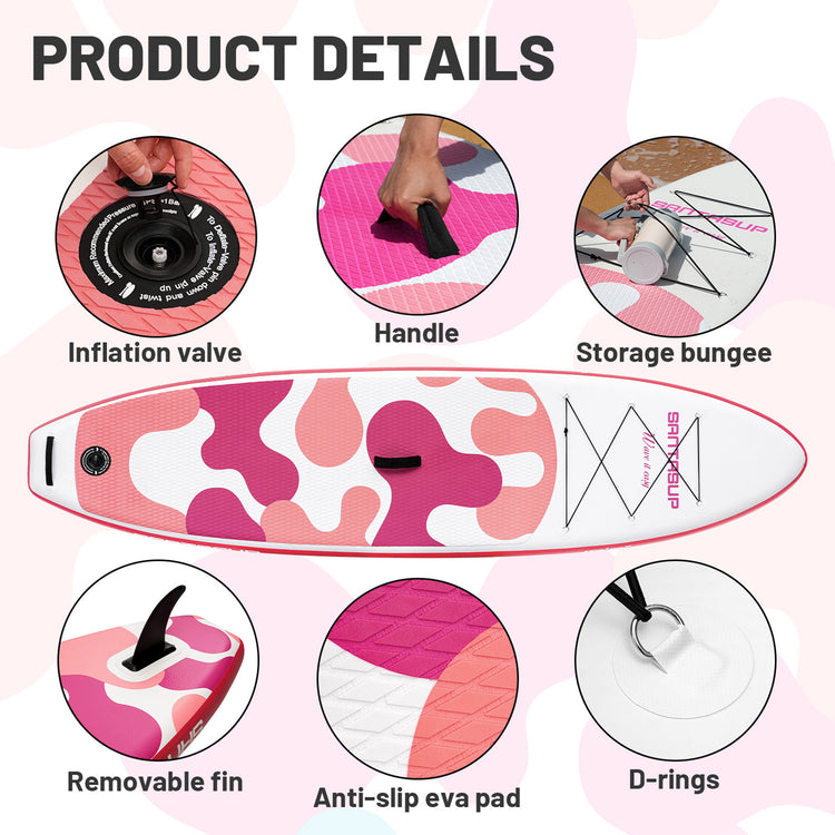 Santasup CORAL PINK inflatable paddle board