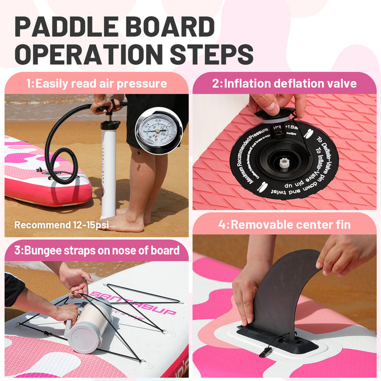 Santasup CORAL PINK inflatable paddle board