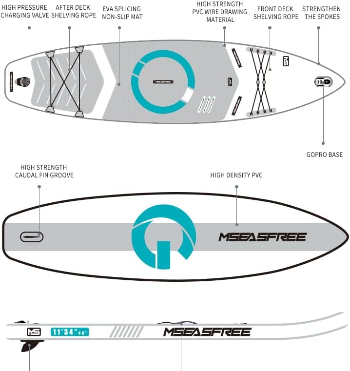 Inflatable Stand Up Paddle Board 11'x34 x6 with Accessories