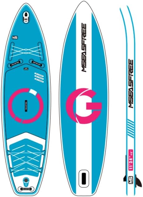 11ft Premium Inflatable Stand Up Paddle Board, yellow Yoga Board with Durable SUP Accessories&Carry Bag Waterproof Bag, Leash | Wide Stance, Surf Control, Non-Slip Deck, Leash, Paddle and Pump for Youth & Adult (Copy)