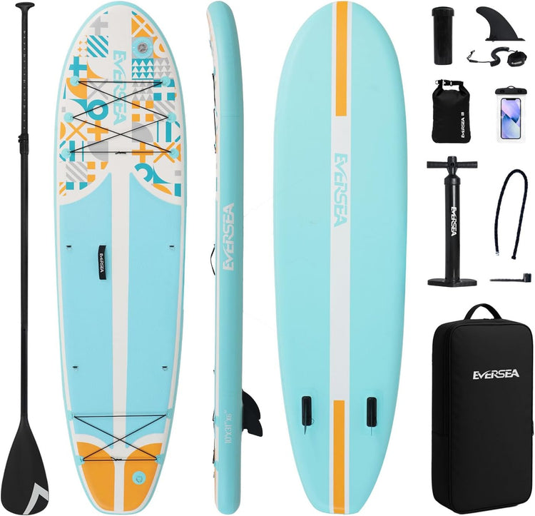 Inflatable Stand-Up Paddle Boards – Available 32"/33"/34" Widths Inflatable Paddle Board with SUP Accessories, Camera Mount, Basic All-Around SUP Board for All Skill Levels, Up to 450lbs