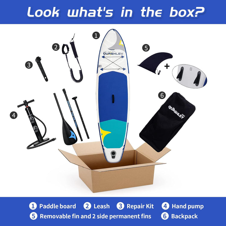 Inflatable Sup Board 10'6"X32"X6" with All Paddleboard Accessories