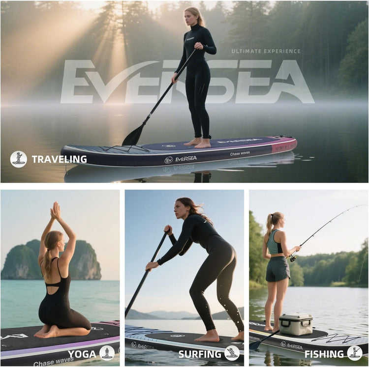 Solar Drift 10' SUP board,Standing Paddle Board,10 ft Inflatable SUP Board, All-Around Inflatable Paddle Board with SUP Accessories