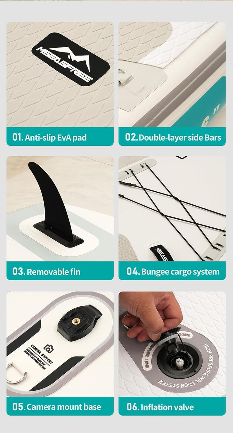 Inflatable Stand Up Paddle Board 11'x34 x6 with Accessories