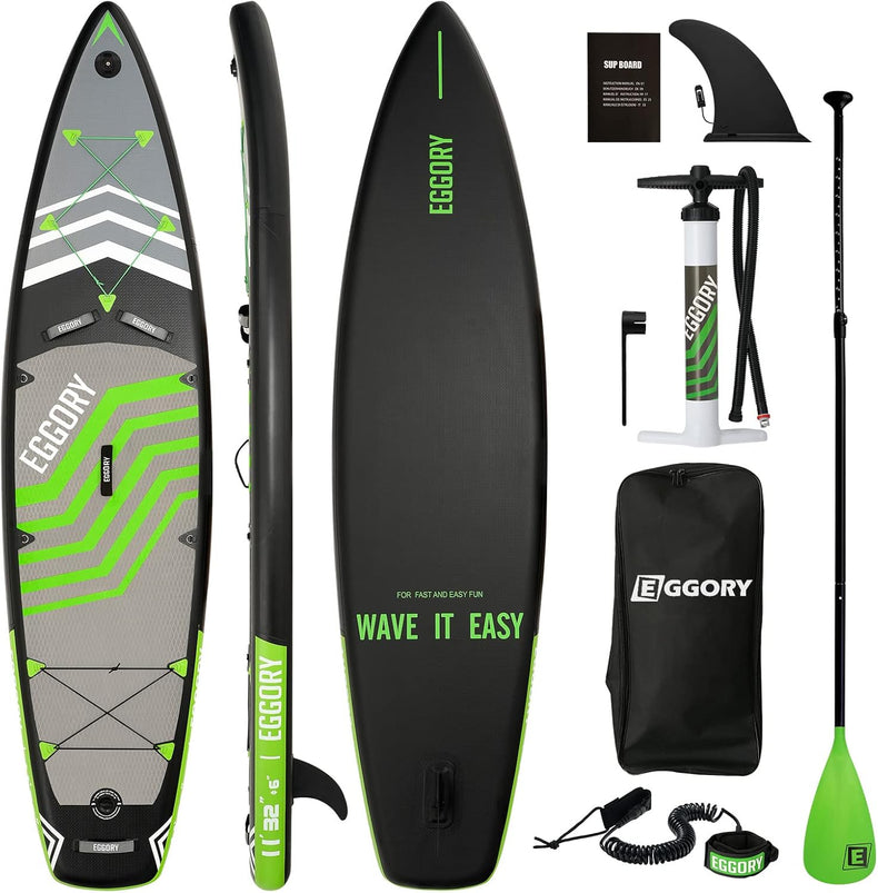 Stand Up Paddling Board Set Inflatable 335 cm 150 kg Foot Lead, Pump, Paddle, Bag & Accessories