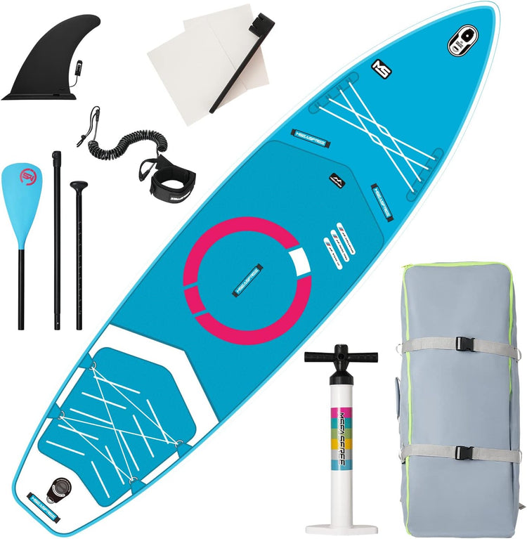 11ft Premium Inflatable Stand Up Paddle Board, yellow Yoga Board with Durable SUP Accessories&Carry Bag Waterproof Bag, Leash | Wide Stance, Surf Control, Non-Slip Deck, Leash, Paddle and Pump for Youth & Adult (Copy)