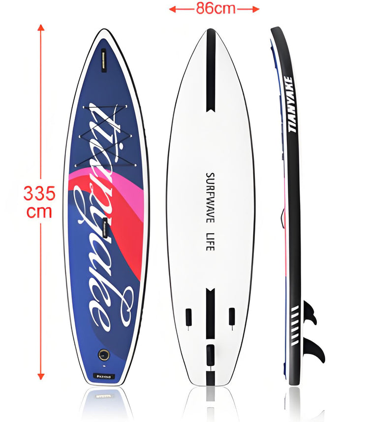 11' SUP Board,All-Around Pro paddle board,blue &red Giant Wave Paddle board