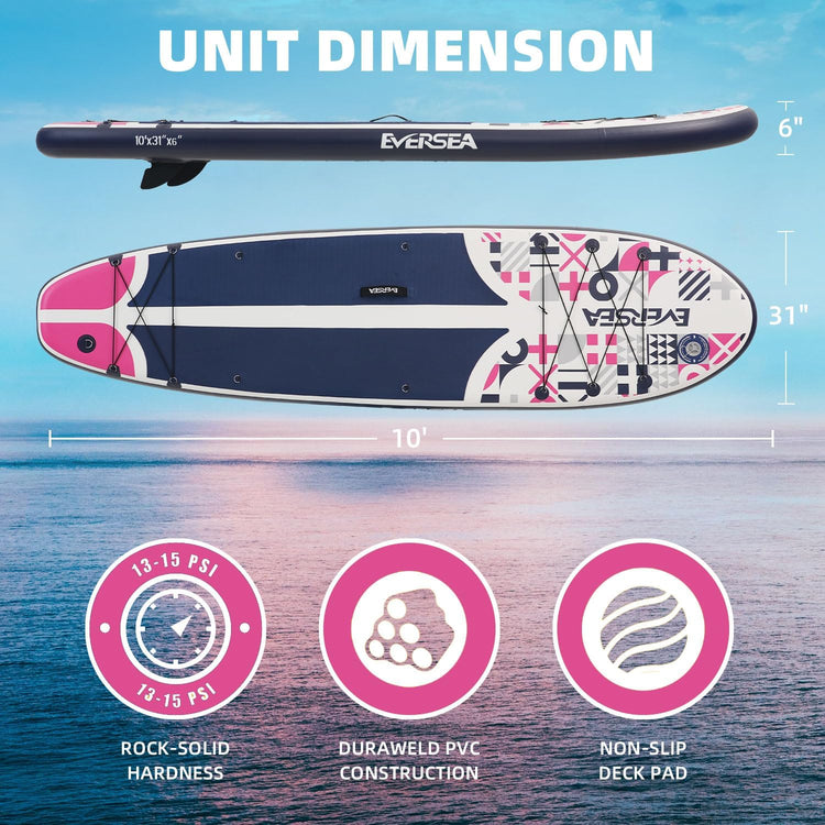 Inflatable Stand-Up Paddle Boards – Available 32"/33"/34" Widths Inflatable Paddle Board with SUP Accessories, Camera Mount, Basic All-Around SUP Board for All Skill Levels, Up to 450lbs