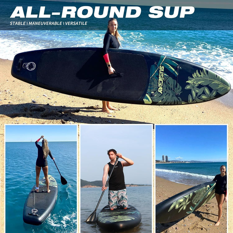 Susiebay Leaf sup board, black inflatable paddle board