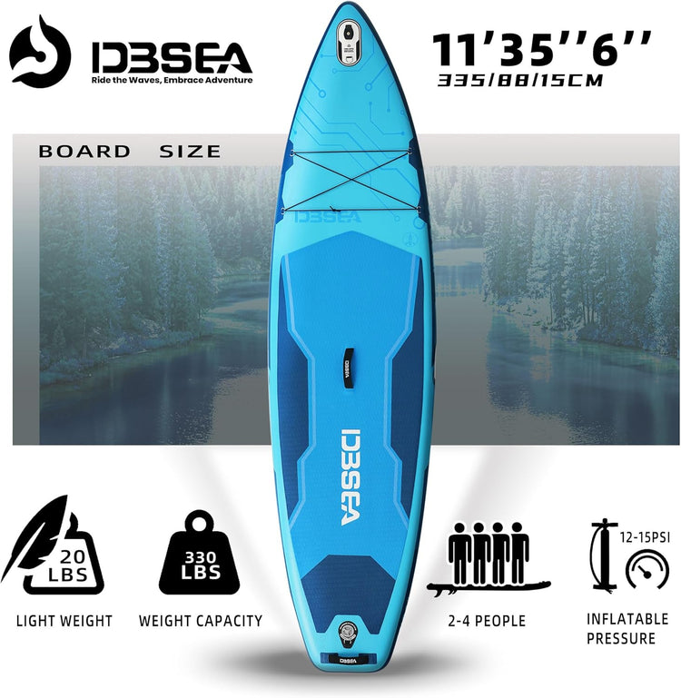 SUP Board ,11' Inflatable SUP Board, Wide  SUP with Adj Paddle,  Ideal for Beginners& Pros, Yoga board, Fishing board