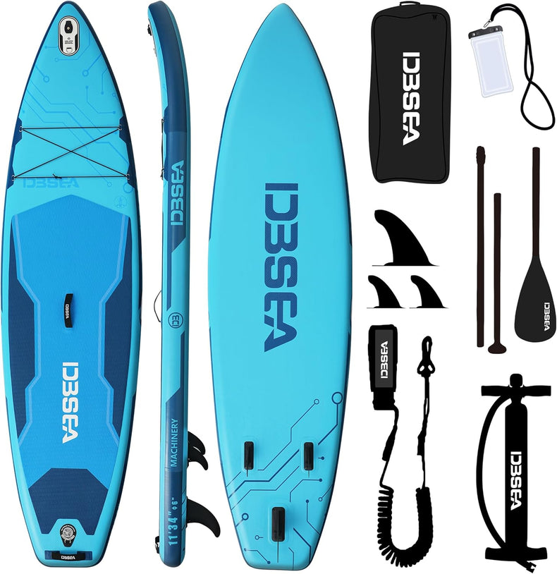 SUP Board ,11' Inflatable SUP Board, Wide  SUP with Adj Paddle,  Ideal for Beginners& Pros, Yoga board, Fishing board