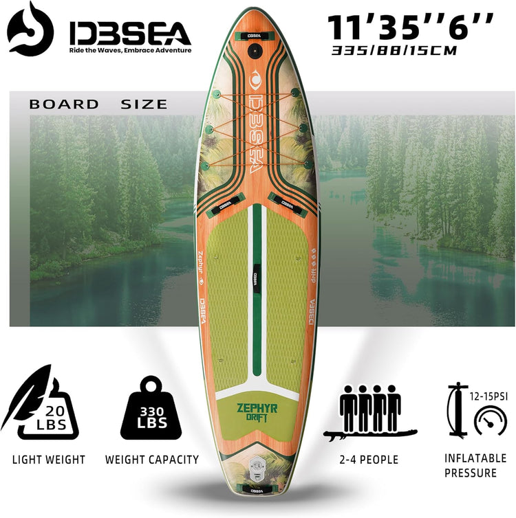 stand up paddle board ,11' Inflatable Paddle Board, Wide Stable SUP with Adj Paddle, Pump, Backpack, Leash, Waterproof Bag – Ideal for Beginners, Yoga, Fishing