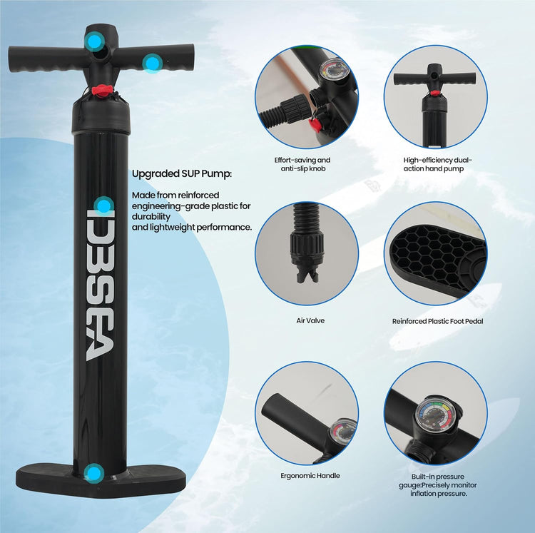 11' Yoga SUP Board, Fishing SUP Board Inflatable Paddle Board, Wide Stable SUP with Adj Paddle,