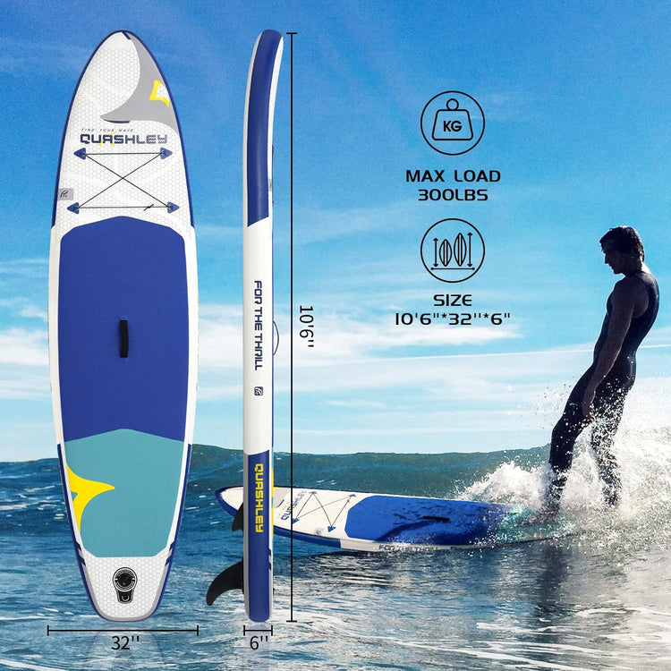 Inflatable Sup Board 10'6"X32"X6" with All Paddleboard Accessories