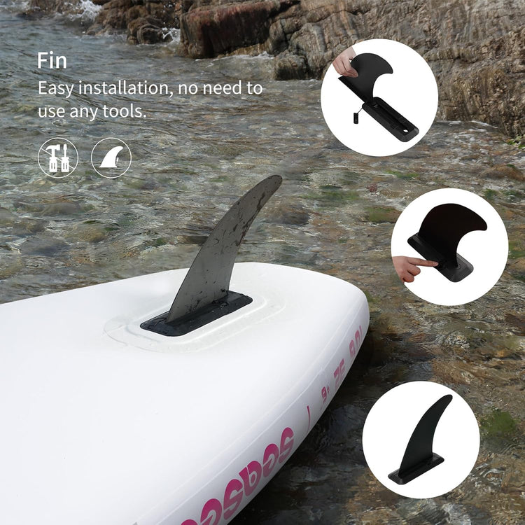 Inflatable Stand Up Paddle Board with Sup Board Accessories, Durable, Lightweight,Wide Stable Design,Wide Non-Slip Deck, Non-Slip Comfort Deck Pink Paddle Board for Women & Girls