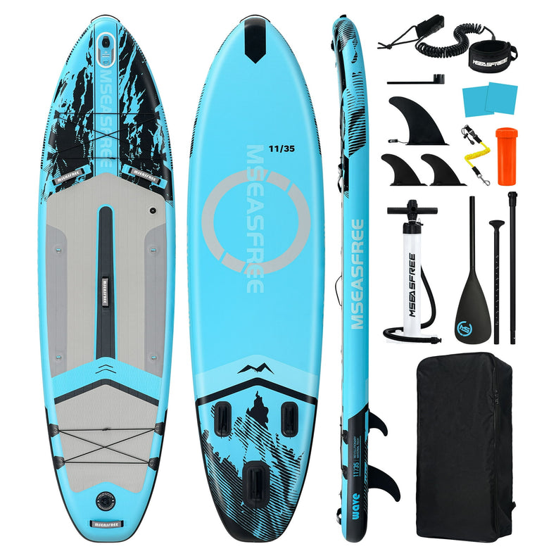 Deep Green Inflatable Stand Up Paddle Board – Durable SUP with Adjustable Paddle,Dual Action Pump, Carry Bag, Ankle Leash, Non-Slip EVA Deck – All Skill Levels