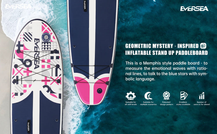 Inflatable Stand-Up Paddle Boards – Available 32"/33"/34" Widths Inflatable Paddle Board with SUP Accessories, Camera Mount, Basic All-Around SUP Board for All Skill Levels, Up to 450lbs