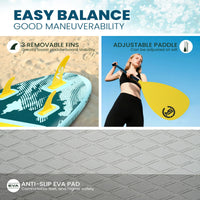 Inflatable Paddle Board All-Purpose Fishing Stand up Paddle Board with Full SUP Accessories