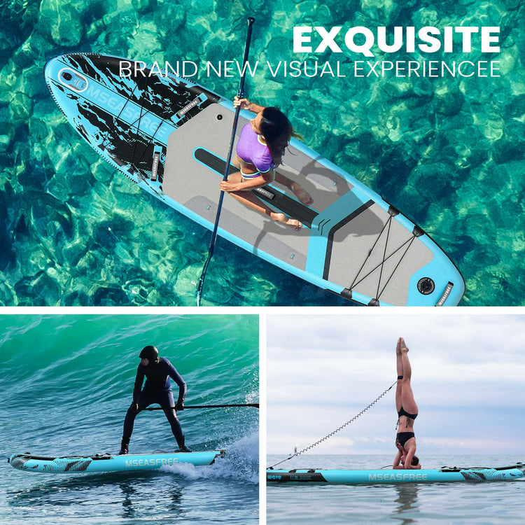 Deep Green Inflatable Stand Up Paddle Board – Durable SUP with Adjustable Paddle,Dual Action Pump, Carry Bag, Ankle Leash, Non-Slip EVA Deck – All Skill Levels