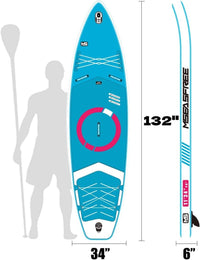 11ft Premium Inflatable Stand Up Paddle Board, yellow Yoga Board with Durable SUP Accessories&Carry Bag Waterproof Bag, Leash | Wide Stance, Surf Control, Non-Slip Deck, Leash, Paddle and Pump for Youth & Adult (Copy)