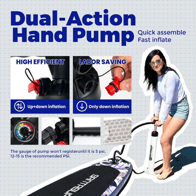 Inflatable Stand Up Paddle Board, Blow Up Paddle Board for Adults, 10ft Wide Stance Board, Sup Board with Sup Accessories, Non-Slip Deck, Adjustable Paddle, Travel Backpack