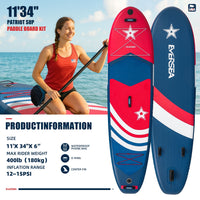 Inflatable Stand Up Paddle Board 11 FT Fishing Paddle board with Full SUP Accessories for All Skill Levels