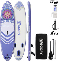 urple Inflatable Paddle Board,Stand Up Paddle Board Set, Extra Wide SUP Board with Removable Fin, Floating Paddle, Hand Pump, Waterproof Phone Pouch,Traveling Board