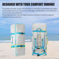 Paddle Board Backpack - 110L Large Capacity SUP Travel Bag with Padded Shoulder Straps, Waterproof Storage Backpack for Inflatable Stand Up Paddle Board, Pump & Accessories