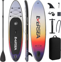 Standing Paddle Board, 10ft Inflatable  SUP Board All-Around Inflatable Paddle Board with SUP Accessories, Non-Slip Comfort EVA Deck, Dual PVC Layer, Color Drifter Stable Wide SUP for Youth & Adults