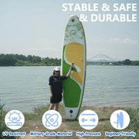 Aufblasbares Allround-SUP-Board, Paddleboard Pacific 10,8 Fuß, ultrastabiles aufblasbares Stand-Up-Paddleboard für Familie und Touren – inklusive Pumpe, Paddel und Rucksack
