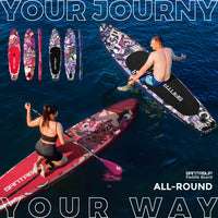 Inflatable Stand Up Paddle Board, Blow Up Paddle Board for Adults, 10ft Wide Stance Board, Sup Board with Sup Accessories, Non-Slip Deck, Adjustable Paddle, Travel Backpack