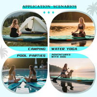 11' Inflatable SUP Paddle Board for All Skill Levels - Ultra-Light, Wide & Stable Non-Slip Deck - Complete SUP Kit with Adj Paddle, Pump, Backpack, Leash & Waterproof Bag