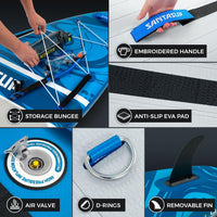 Stand Up Paddle Board Inflatable Paddle Board for Adults, 10ft Yoga Blow Up Paddle Board, Sup Board with Accessories, Non-Slip Deck, Travel Backpack Wide Stance