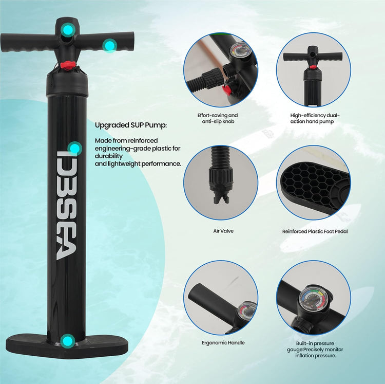 11' Inflatable SUP Paddle Board for All Skill Levels - Ultra-Light, Wide & Stable Non-Slip Deck - Complete SUP Kit with Adj Paddle, Pump, Backpack, Leash & Waterproof Bag