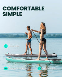 Stand Up Paddle Board Inflatable Paddle Board for Adults, 10ft Yoga Blow Up Paddle Board, Sup Board with Accessories, Non-Slip Deck, Travel Backpack Wide Stance