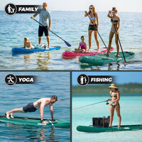 Stand Up Paddle Board Inflatable Paddle Board for Adults, 10ft Yoga Blow Up Paddle Board, Sup Board with Accessories, Non-Slip Deck, Travel Backpack Wide Stance