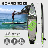 Stand Up Paddling Board Set Inflatable 335 cm 150 kg Foot Lead, Pump, Paddle, Bag & Accessories