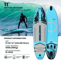 Deep Green Inflatable Stand Up Paddle Board – Durable SUP with Adjustable Paddle,Dual Action Pump, Carry Bag, Ankle Leash, Non-Slip EVA Deck – All Skill Levels