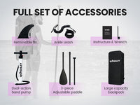 Tabla de SUP ecológica, tabla de paddle surf inflable reciclable de 3,2 m (10,6 pies), embalaje sin residuos y diseño ultraligero para viajes y yoga.