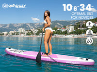 Tabla de SUP ecológica, tabla de paddle surf inflable reciclable de 3,2 m (10,6 pies), embalaje sin residuos y diseño ultraligero para viajes y yoga.