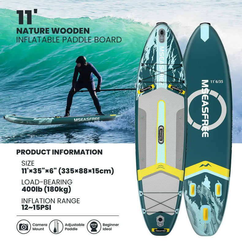 Inflatable Paddle Board All-Purpose Fishing Stand up Paddle Board with Full SUP Accessories