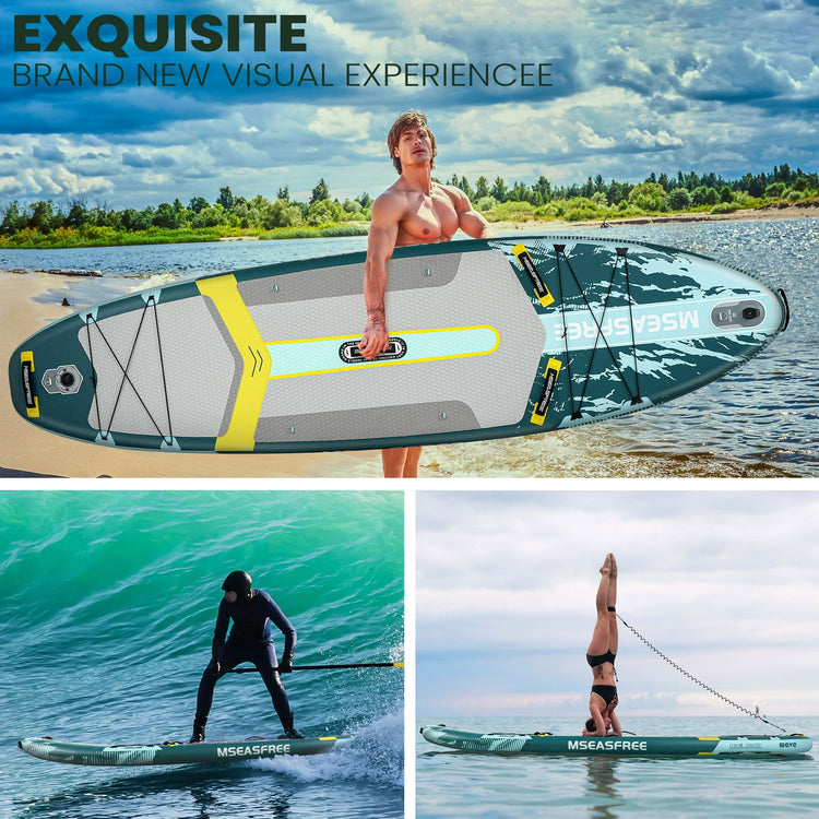 Inflatable Paddle Board All-Purpose Fishing Stand up Paddle Board with Full SUP Accessories